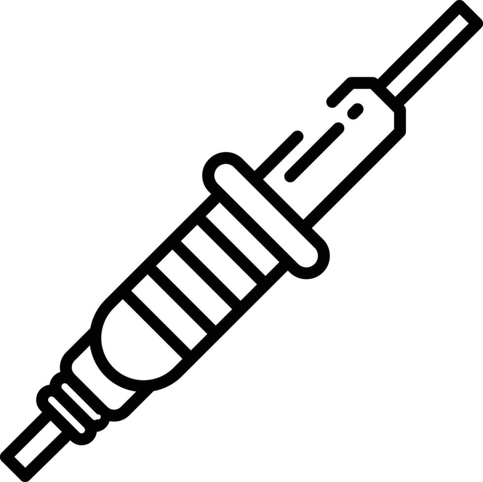 Soldering outline illustration vector