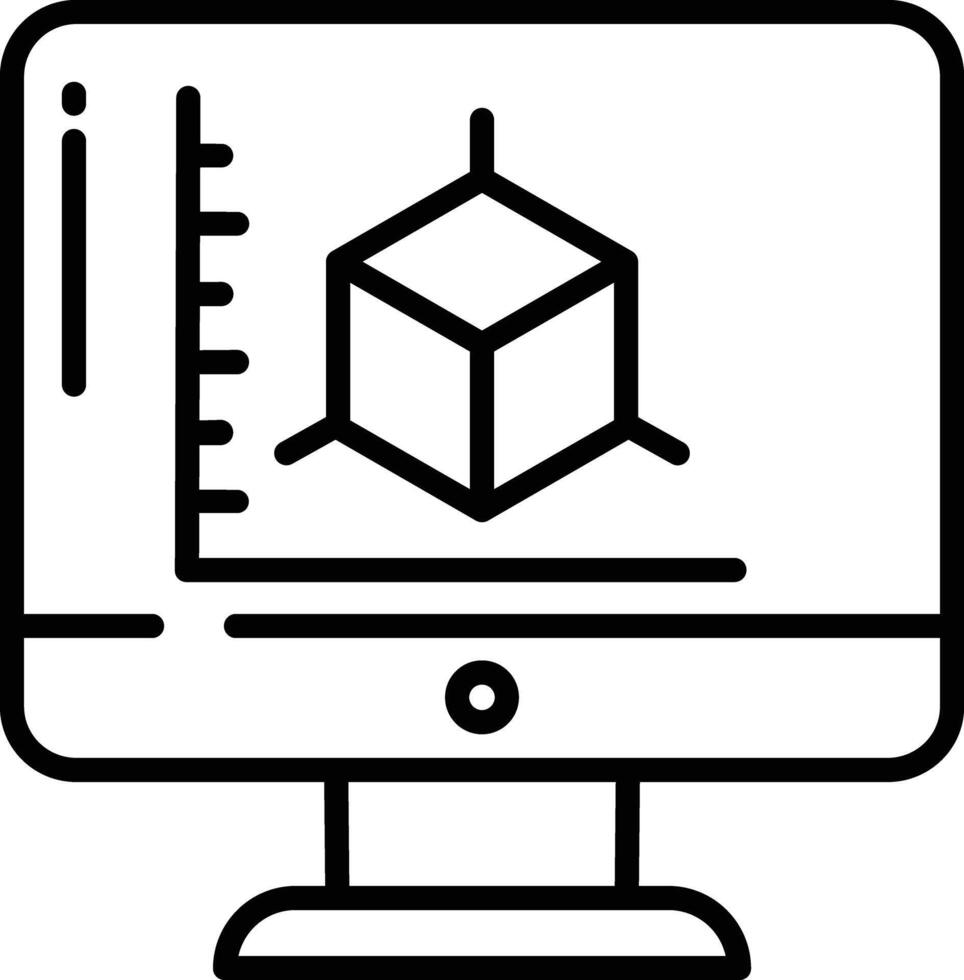 Geology software outline illustration vector