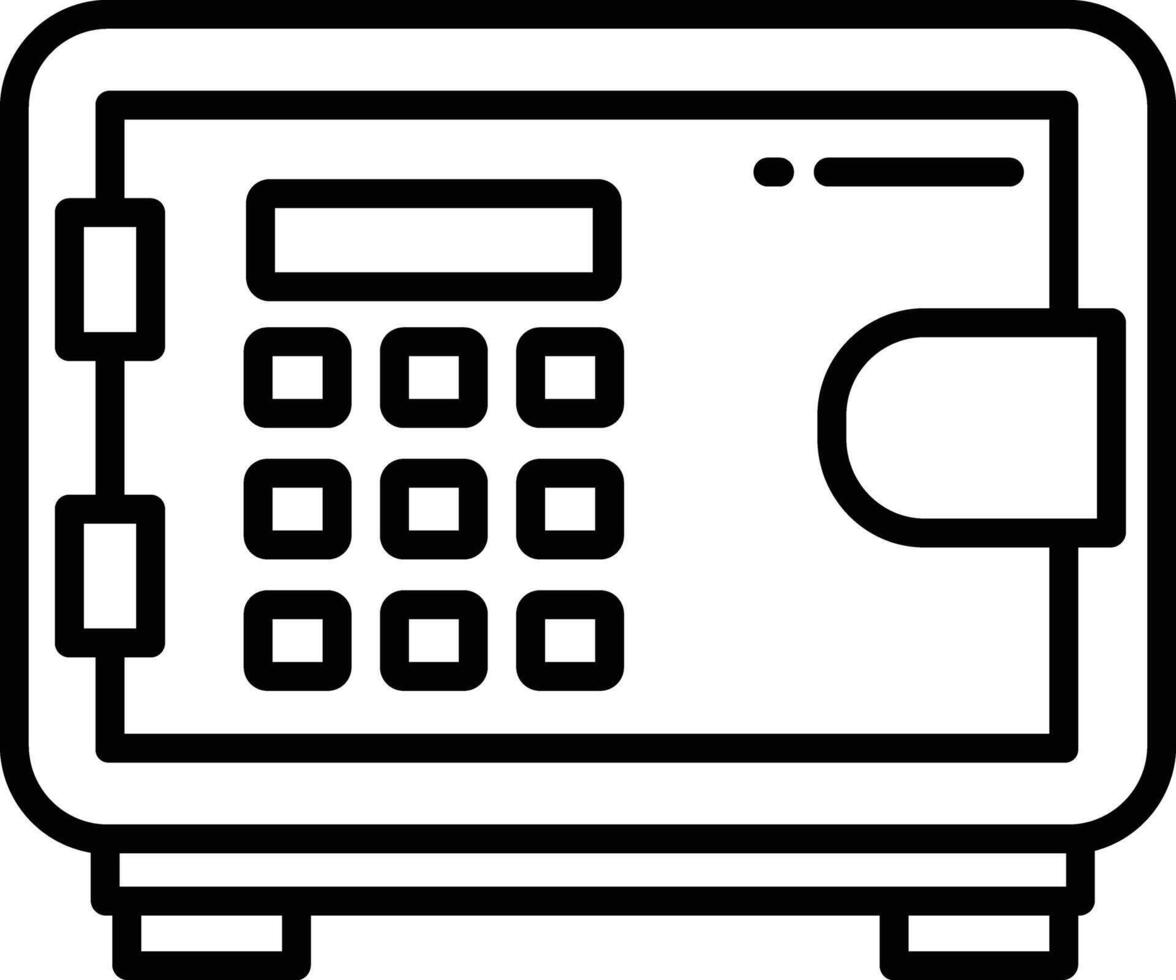 Safe Box outline illustration vector