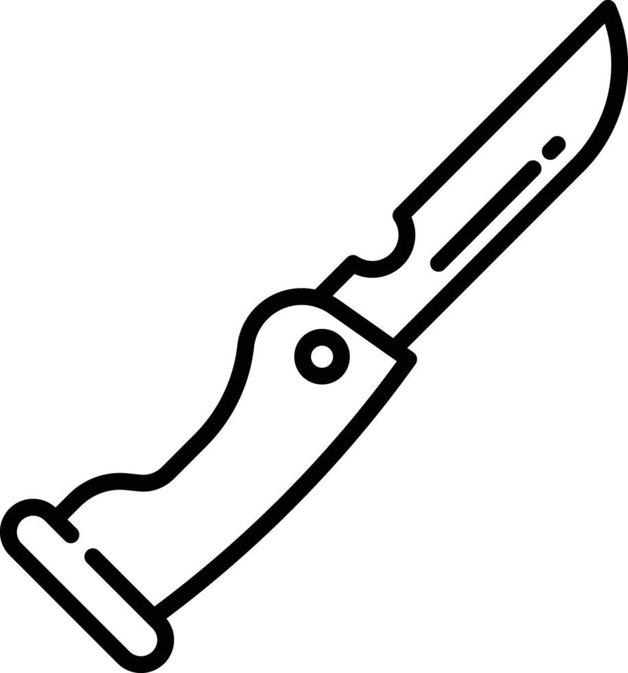 knife outline illustration vector