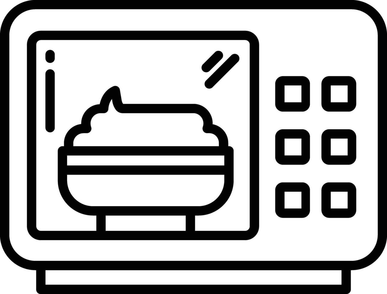 Microwave outline illustration vector
