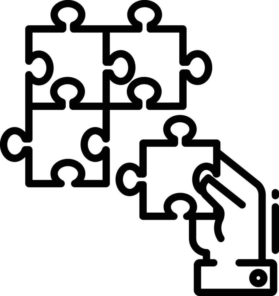 Solution outline illustration vector