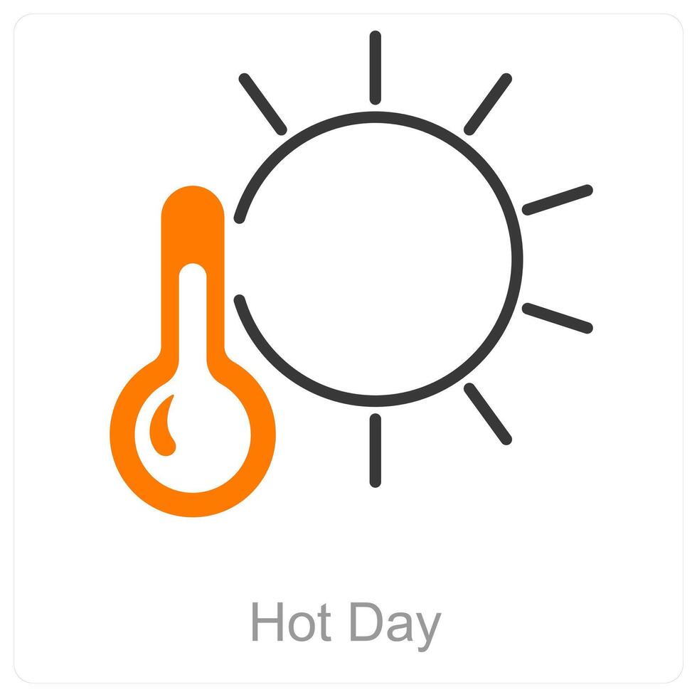 caliente día y verano icono concepto vector