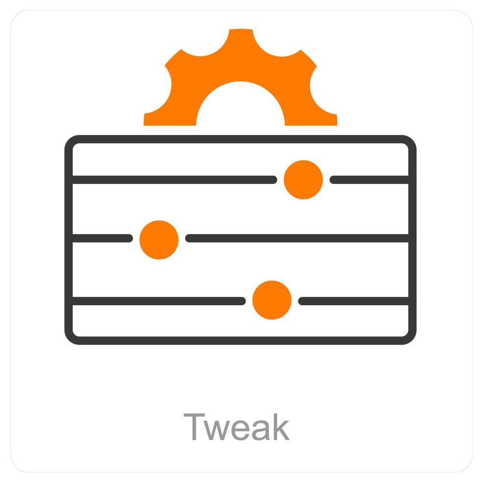 Tweak and adjust icon concept vector