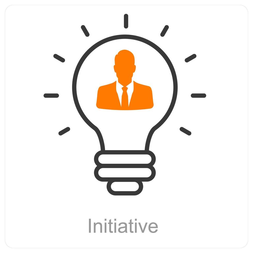 Initiative and leader icon concept vector