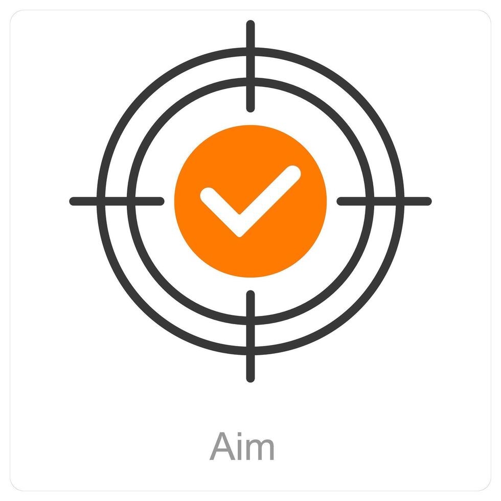 Aim and goal icon concept vector