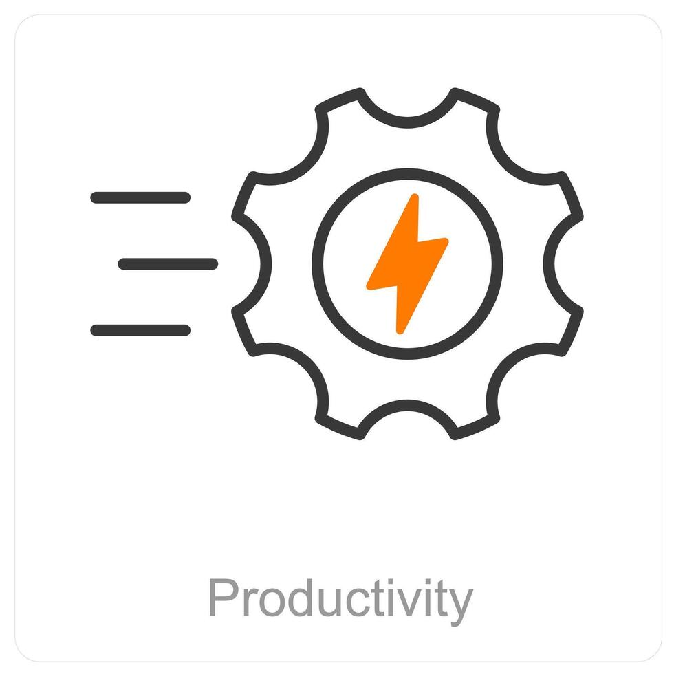 Productivity and optimization icon concept vector