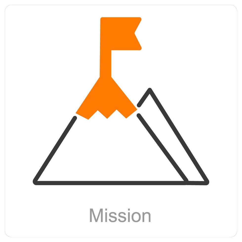 Mission and goal icon concept vector