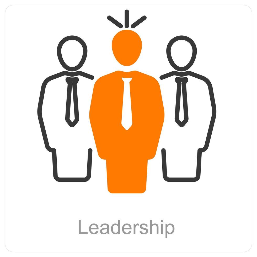 liderazgo y autoridad icono concepto vector