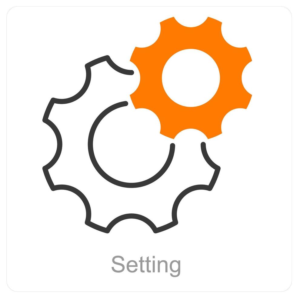 Setting and configuration icon concept vector