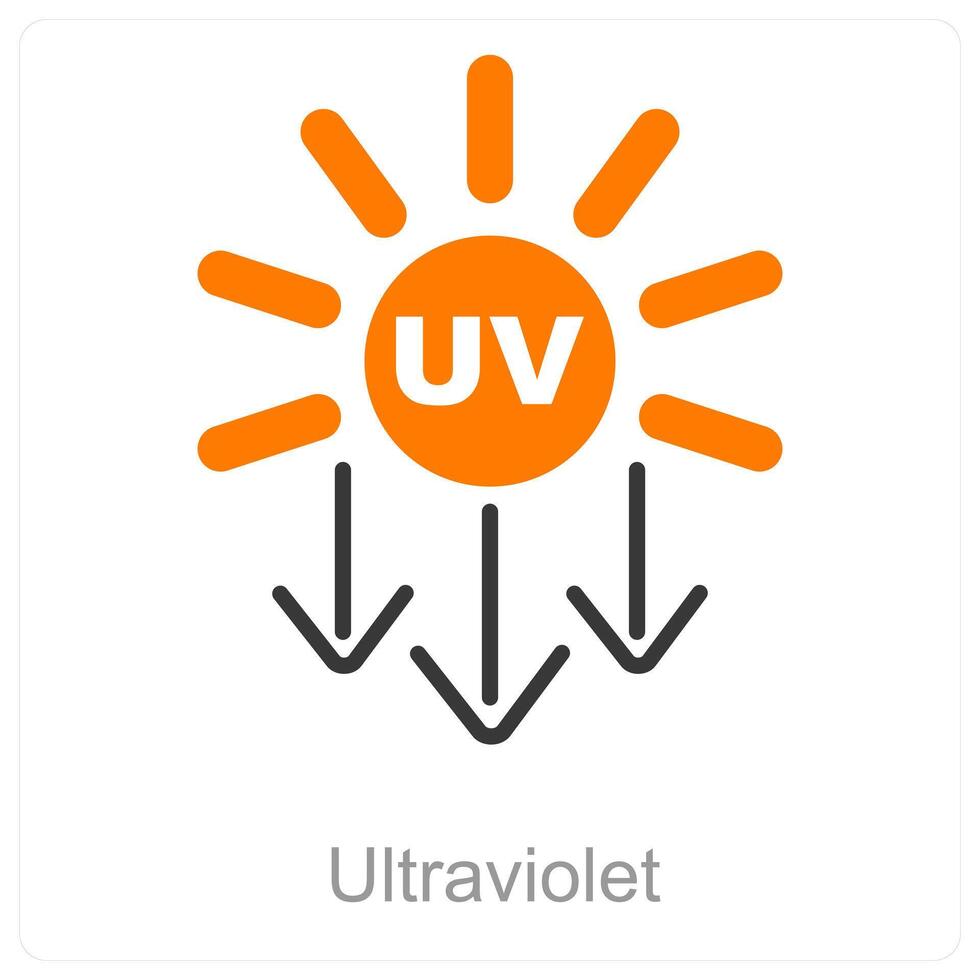 Ultraviolet and relaxation icon concept vector