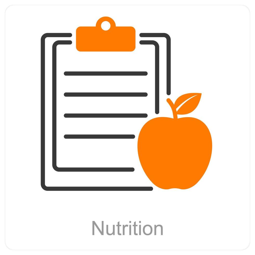 Nutrition and diet icon concept vector
