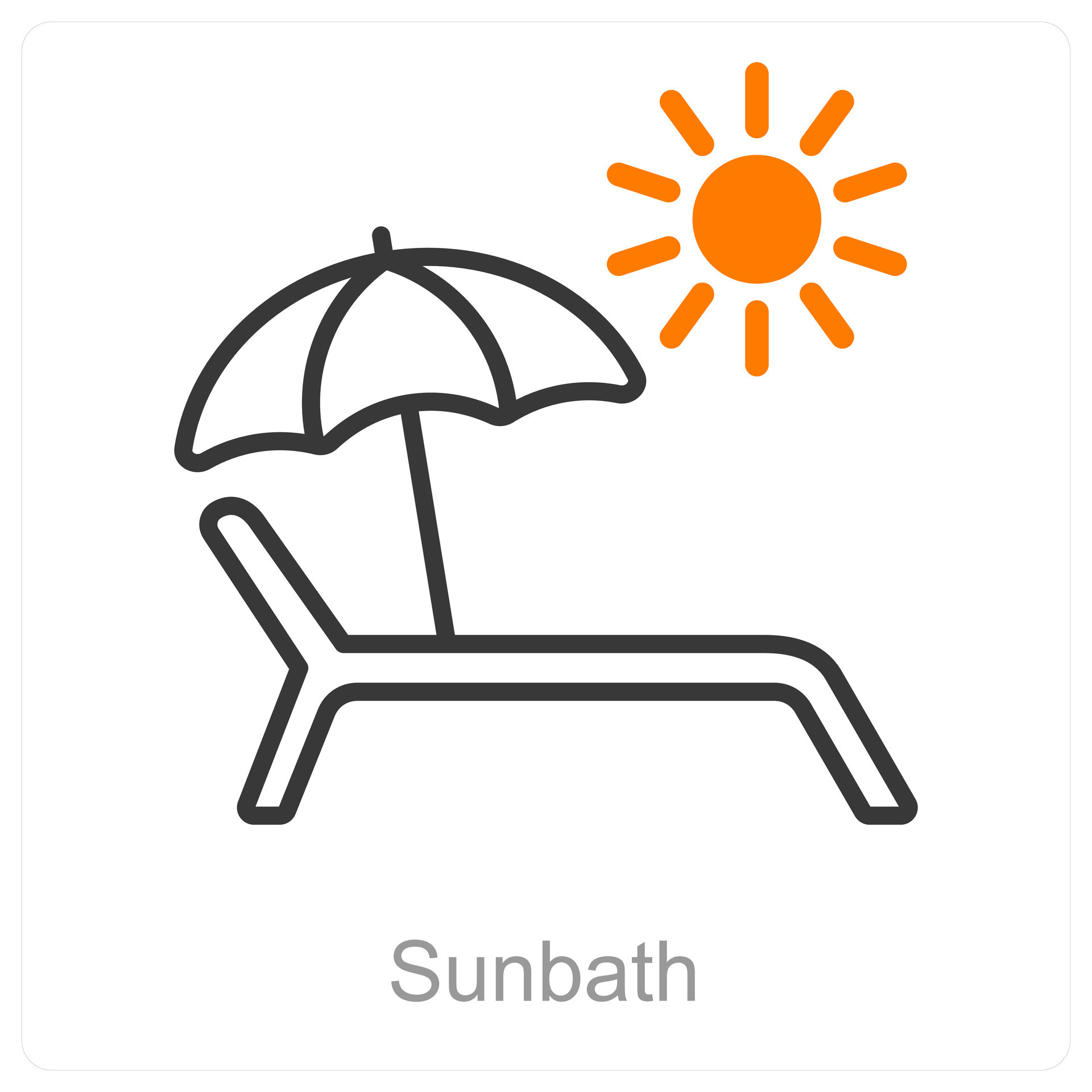 Sunbath and beach icon concept 44254267 Vector Art at Vecteezy