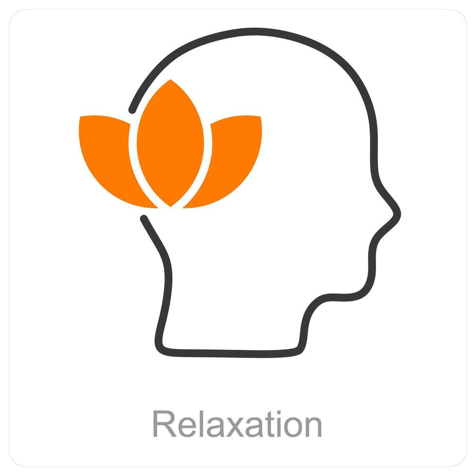 Relaxation and medidtion icon concept vector