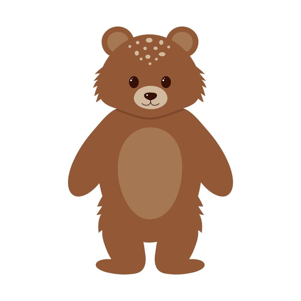Cute bear. Cartoon forest animal. illustration. vector
