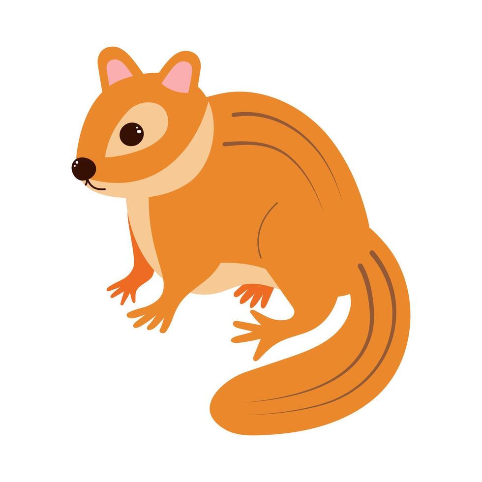 Cute chipmunk. Cartoon forest animal. illustration. vector