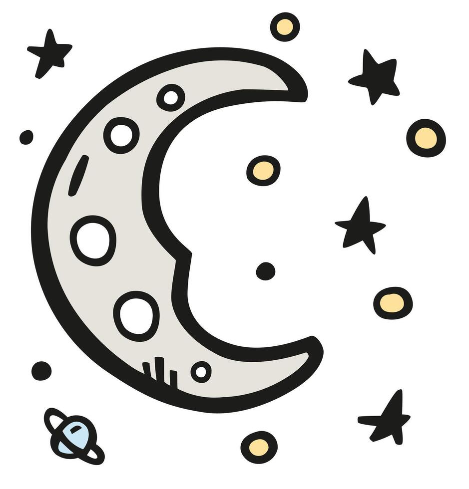 moon dreamy illustration design vector