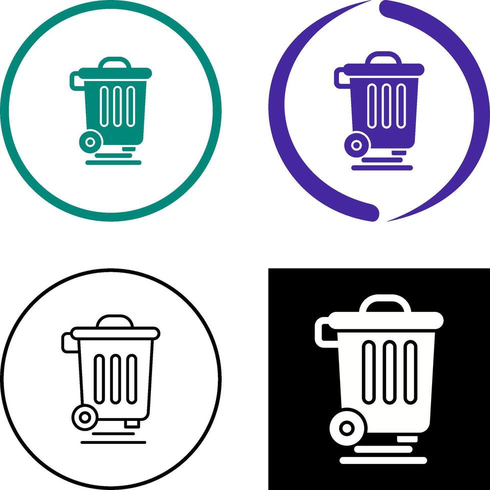 Dustbin Icon Design vector