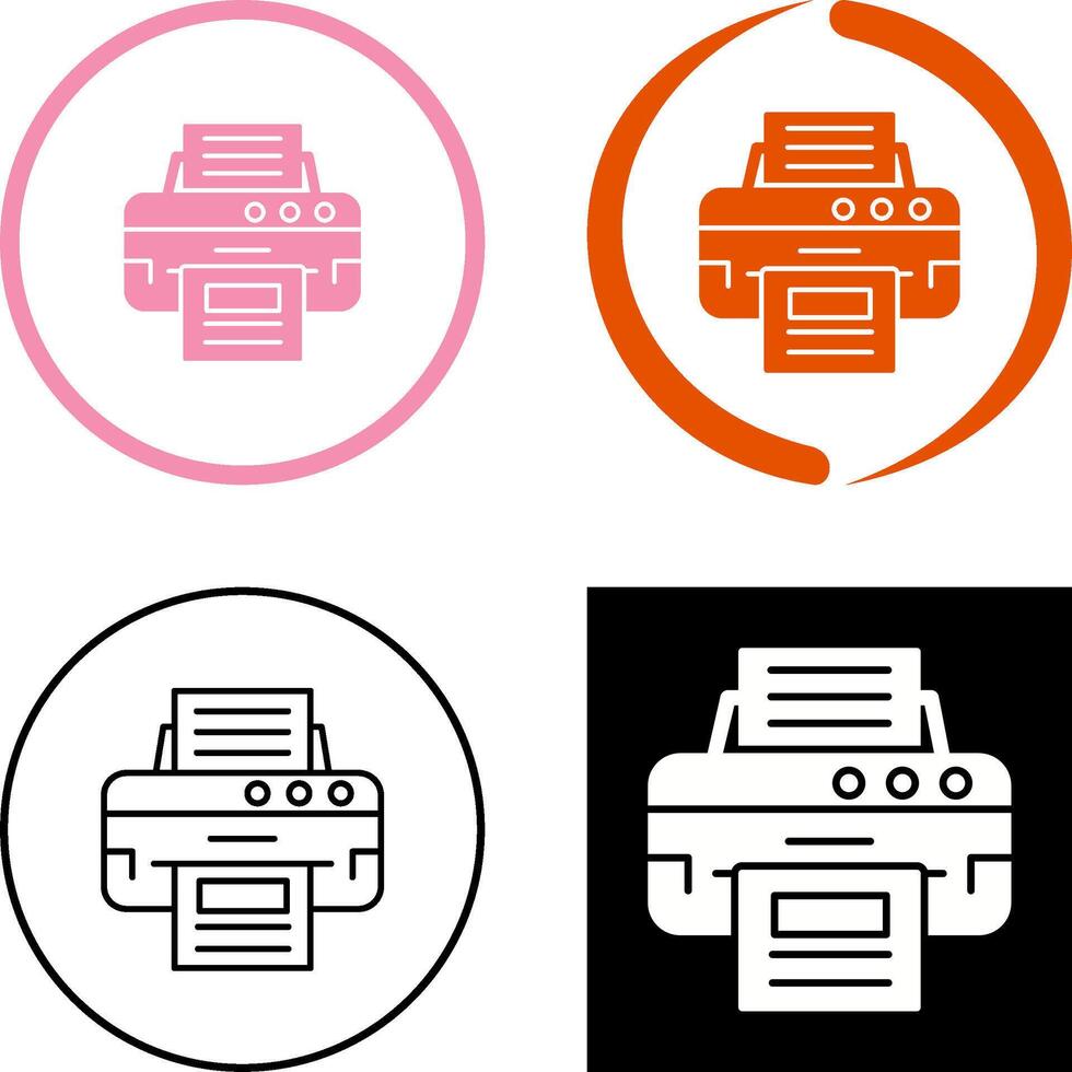 Printer Icon Design vector