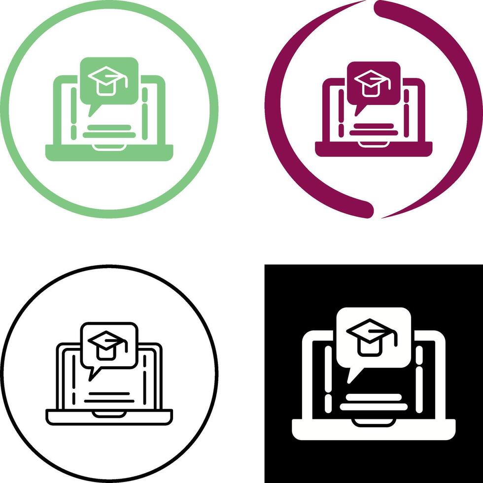 E Learning Icon Design vector