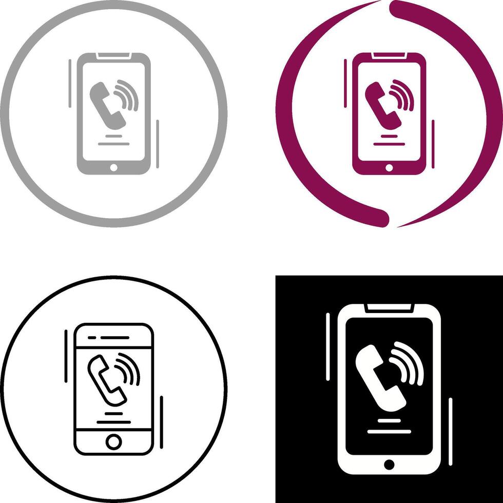 Incoming Call Icon Design vector
