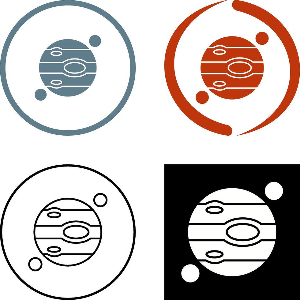 Jupiter Icon Design vector