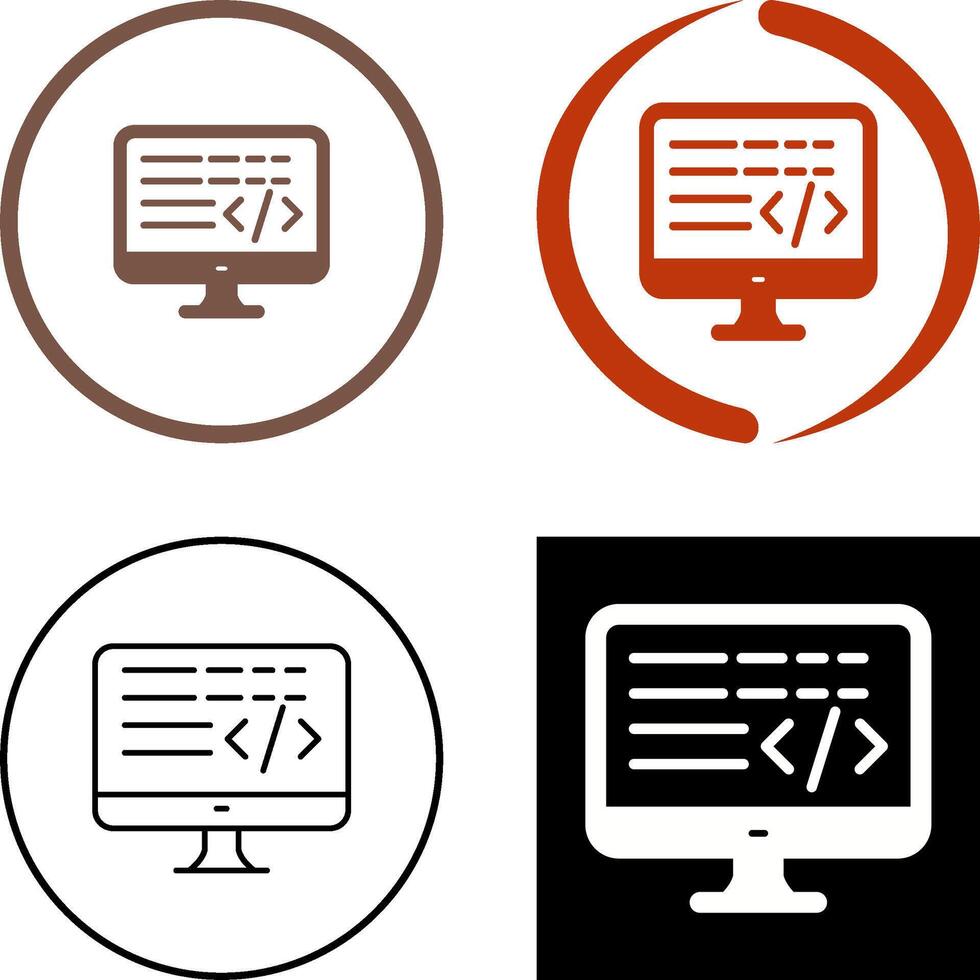 Coding Icon Design vector