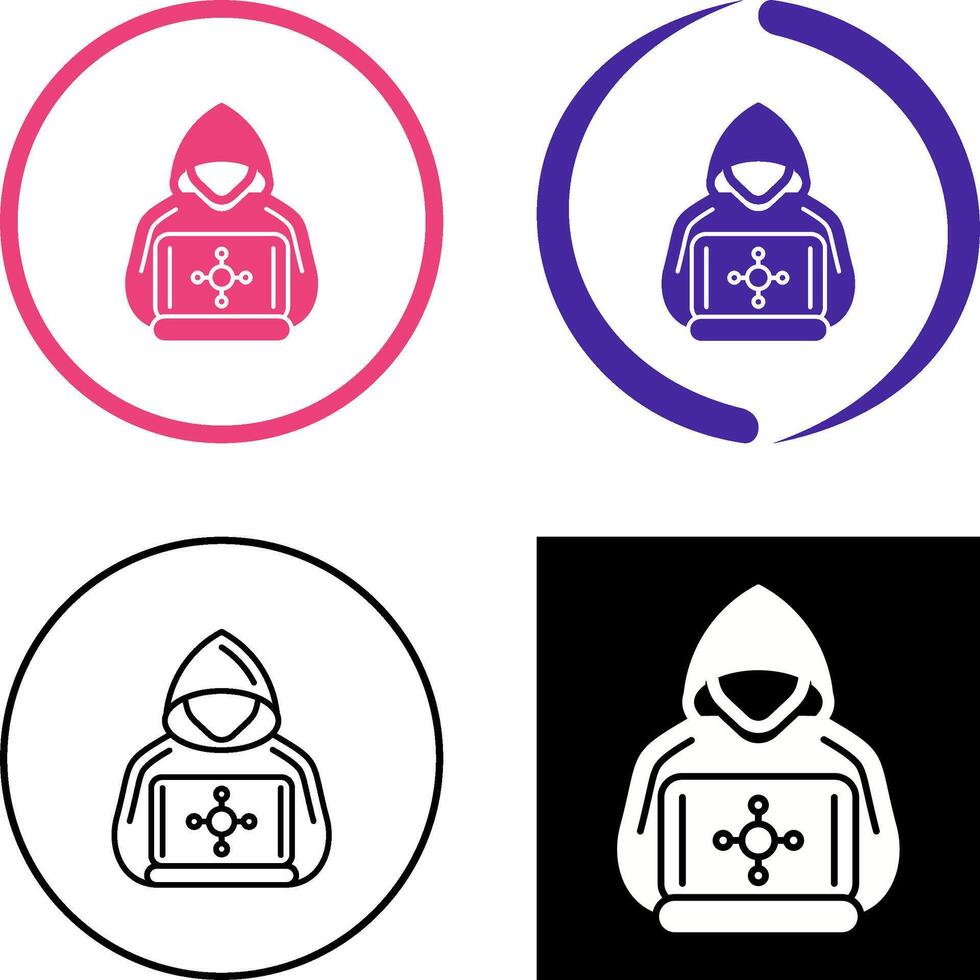 Hacker Icon Design vector