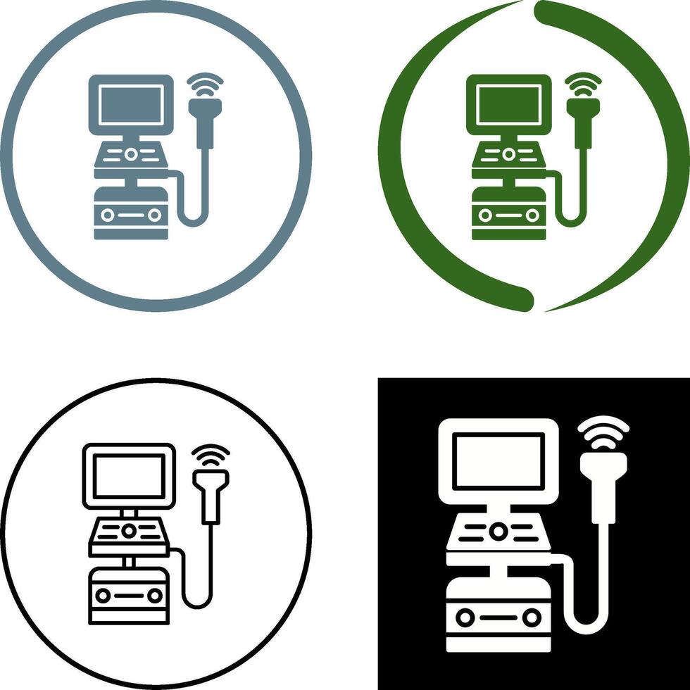 Ultrasound Machine Icon Design vector