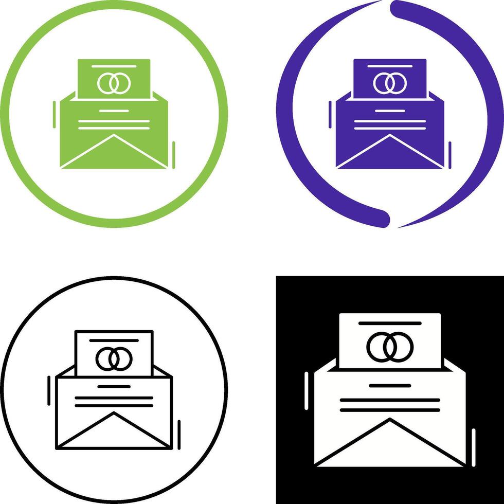 Invitation Card Icon Design vector