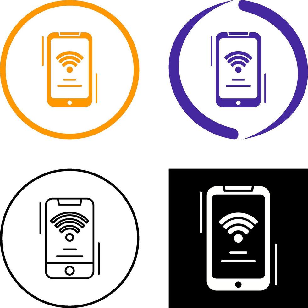 Wifi Signal Icon Design vector