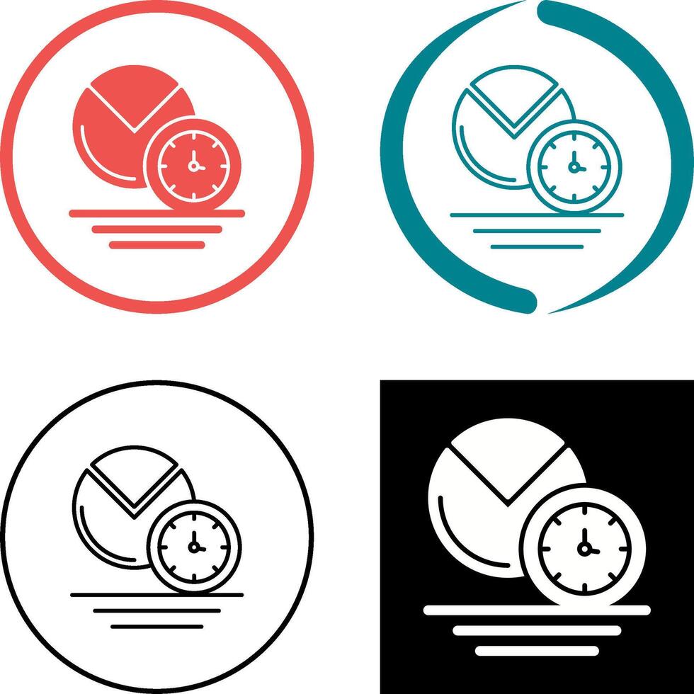 Pie Chart Icon Design vector