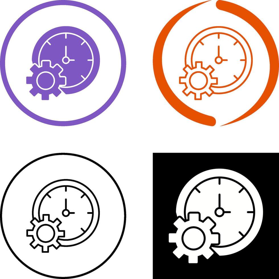 Time Setting Icon Design vector