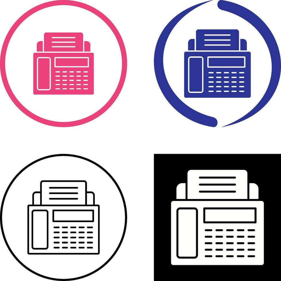 Fax Machine Icon Design vector