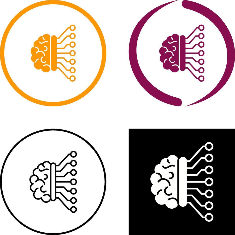 Machine Learning Icon Design vector