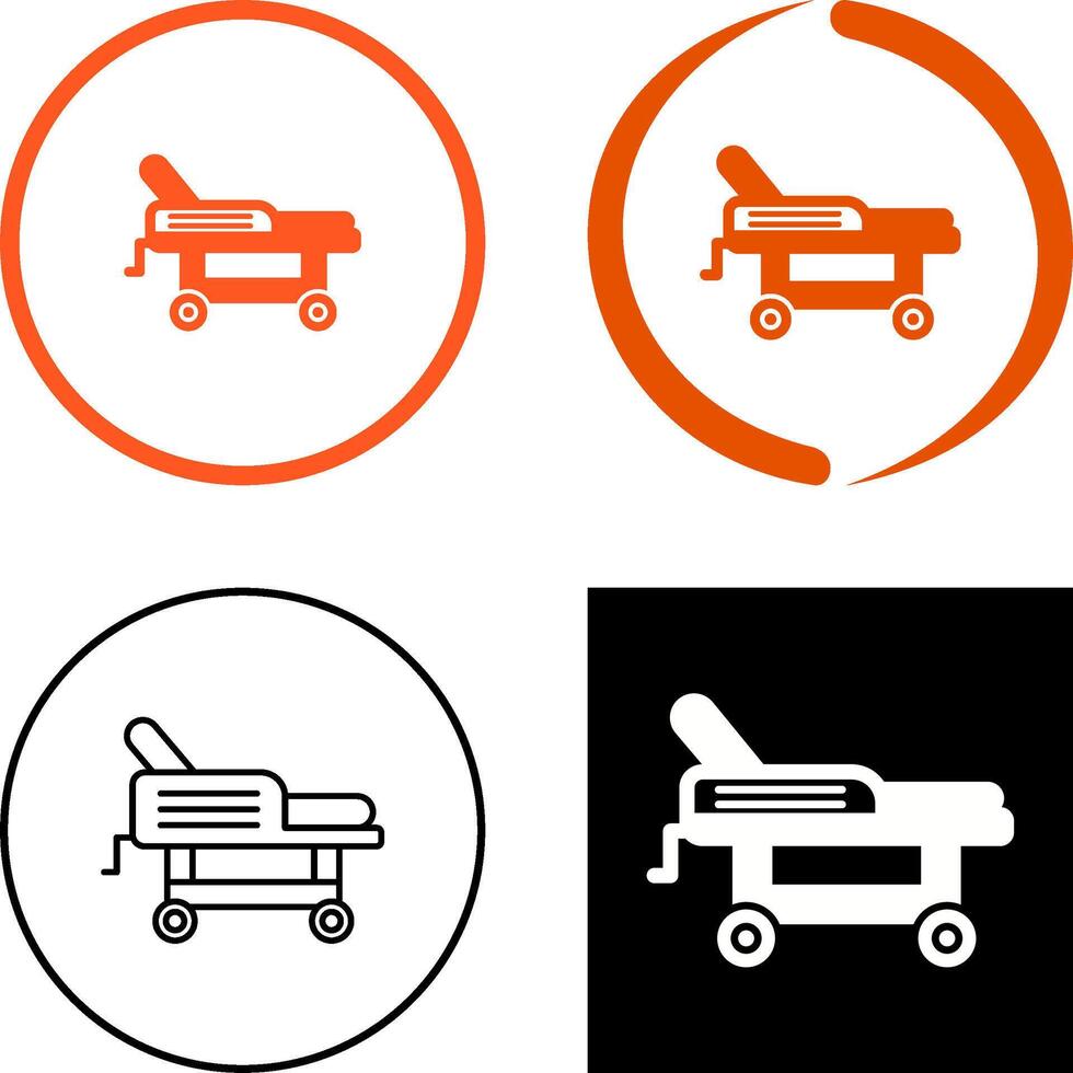 diseño de icono de cama de hospital vector