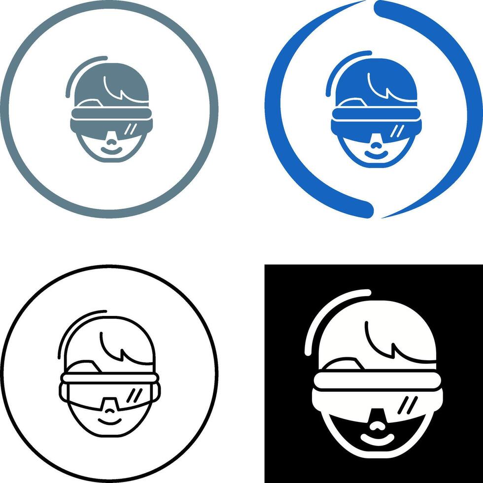virtual Reality Glasses Icon Design vector