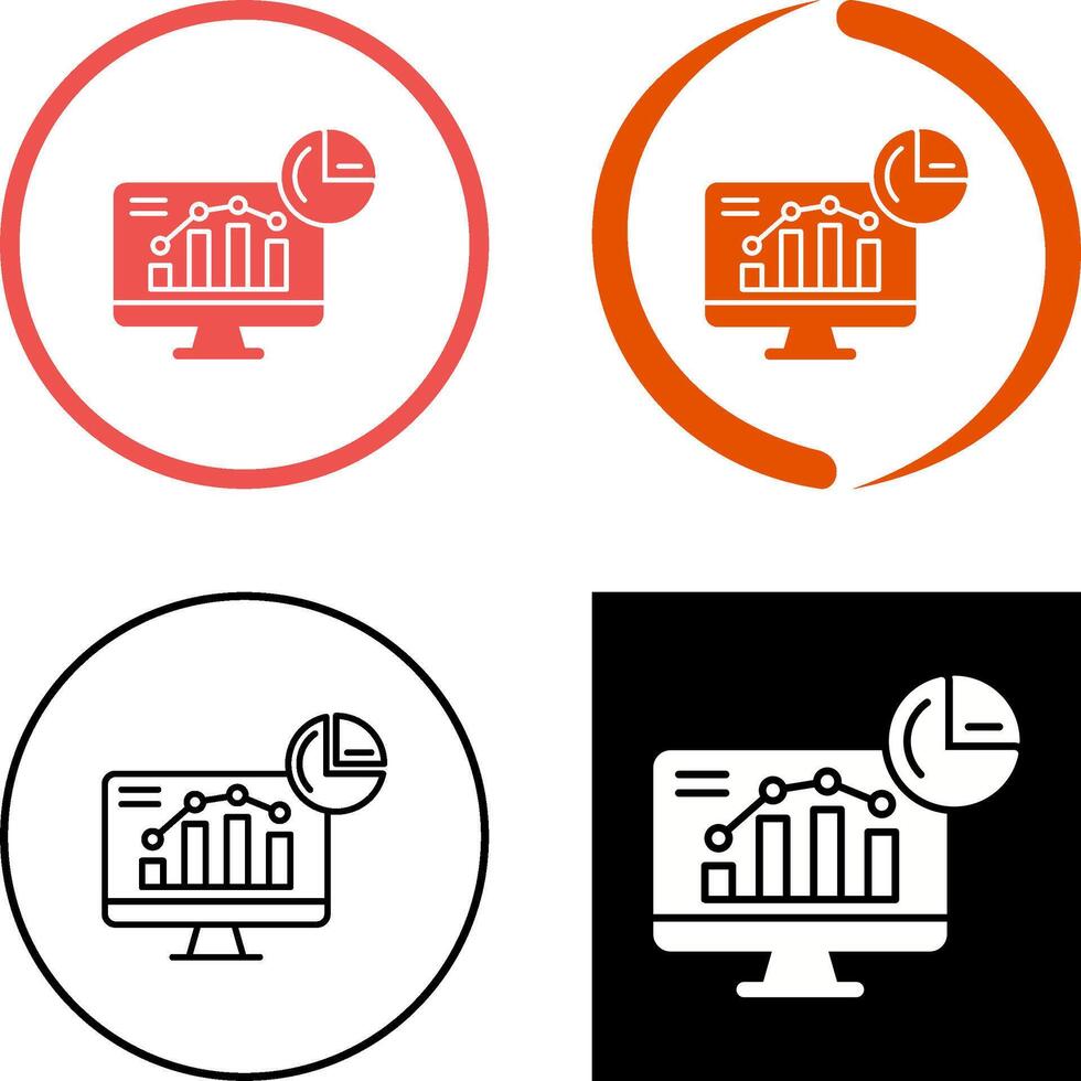 Monitoring Icon Design vector