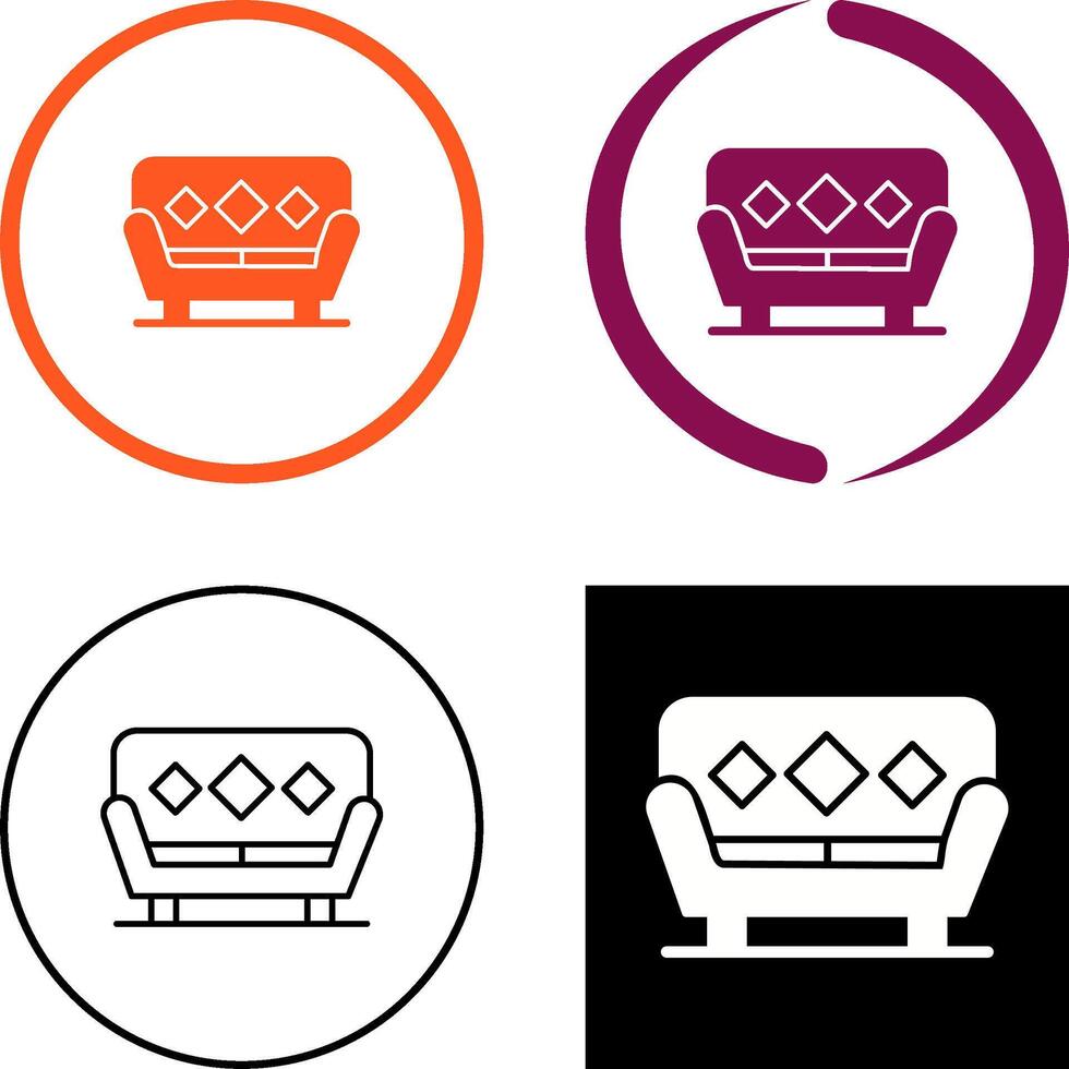 Sofa Icon Design vector