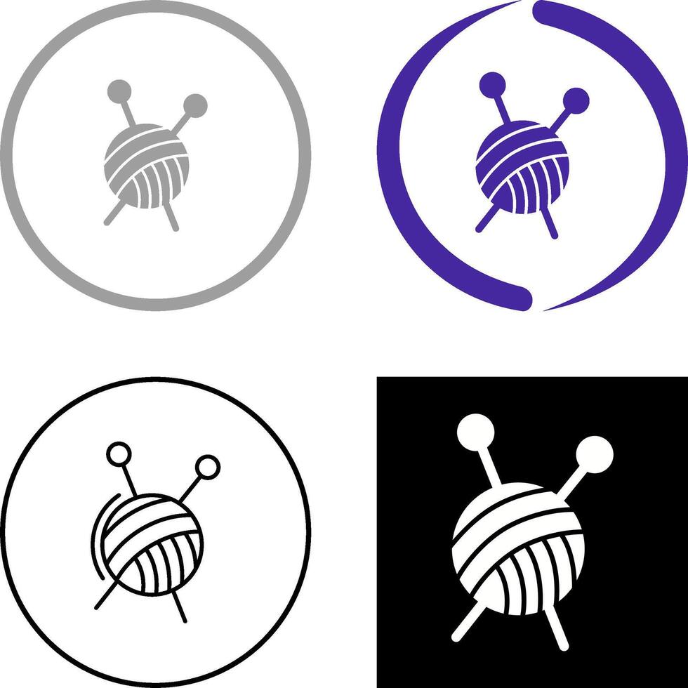 Knitting Icon Design vector