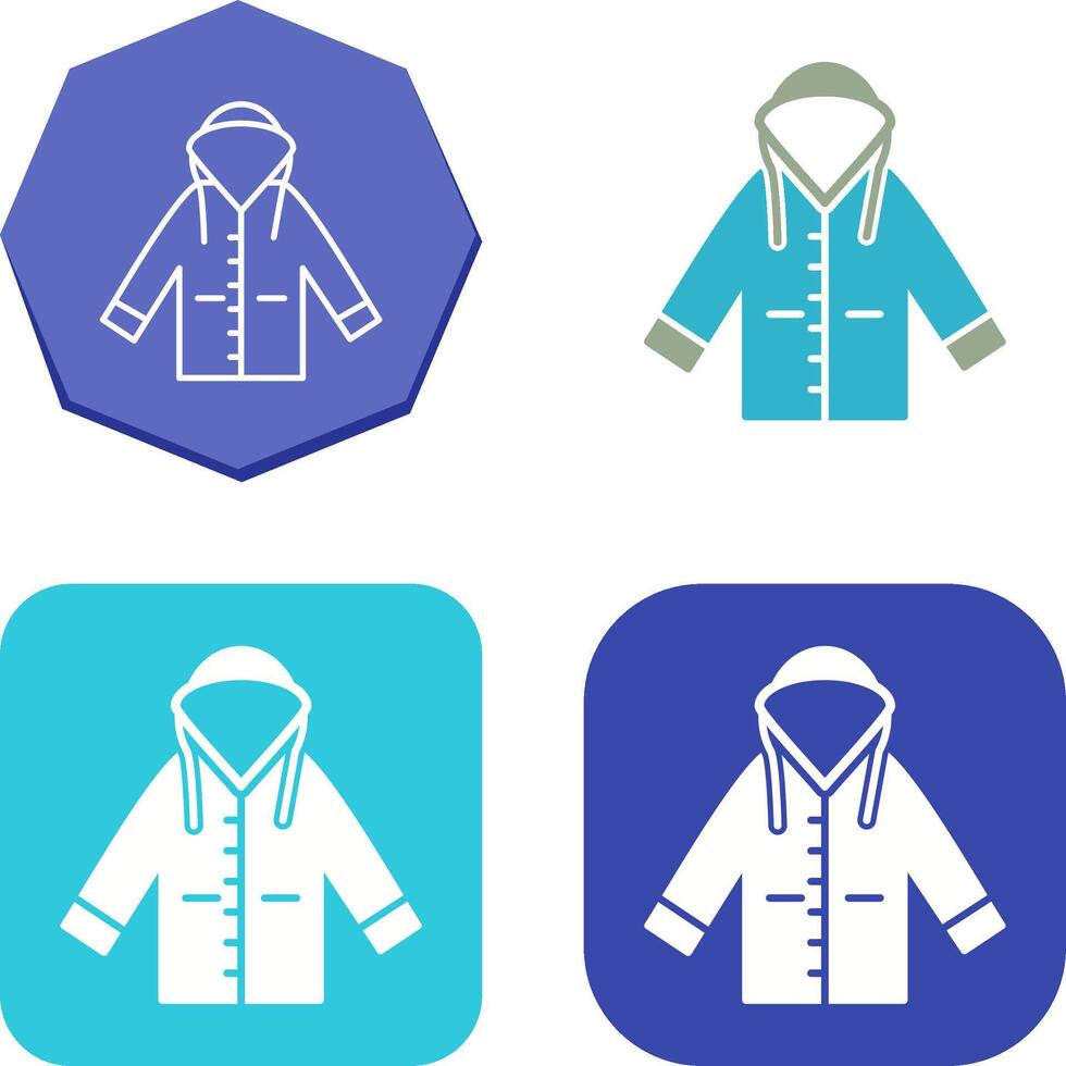 Raincoat Icon Design vector