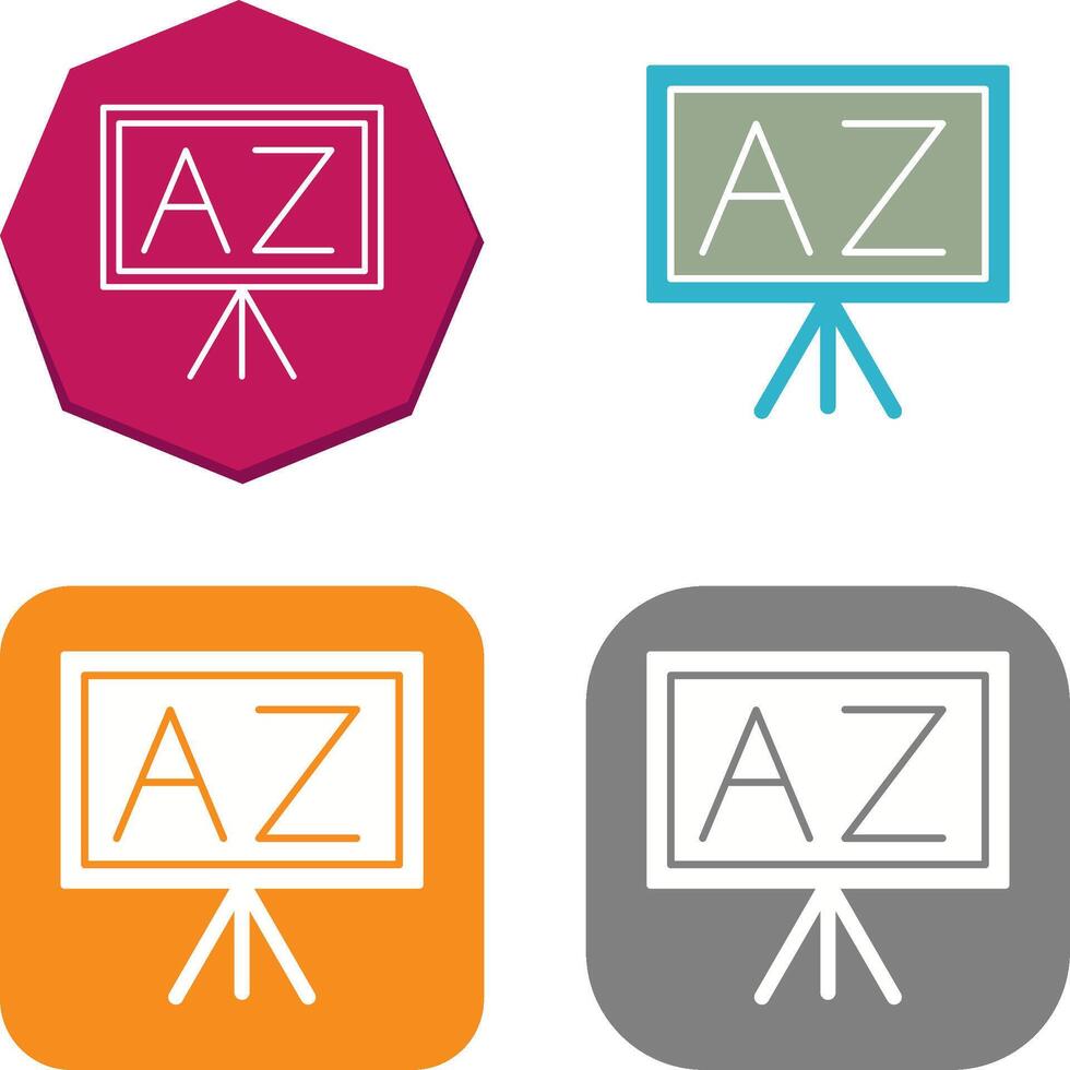 From A To Z Icon Design vector