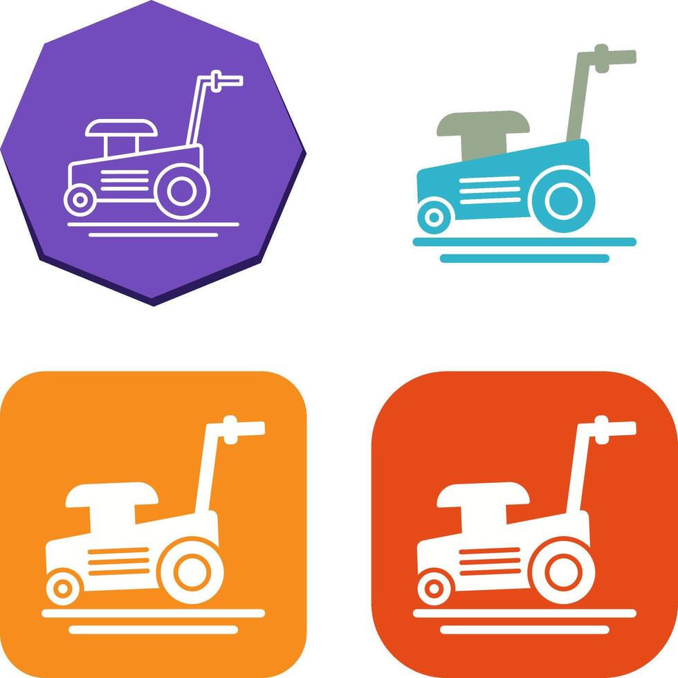 Lawn Mower Icon Design vector
