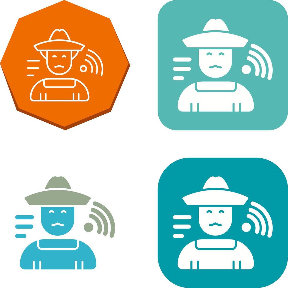 Farmer Icon Design vector