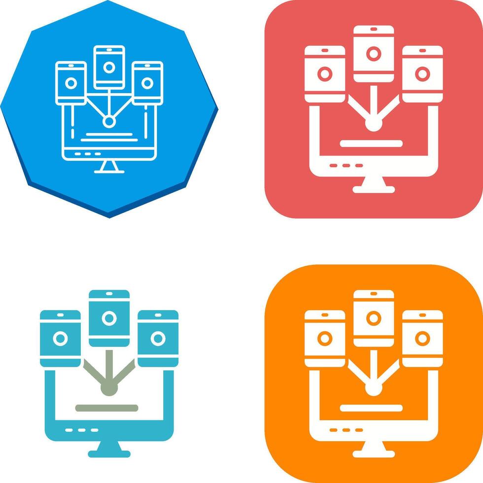 Computer Networks Icon Design vector