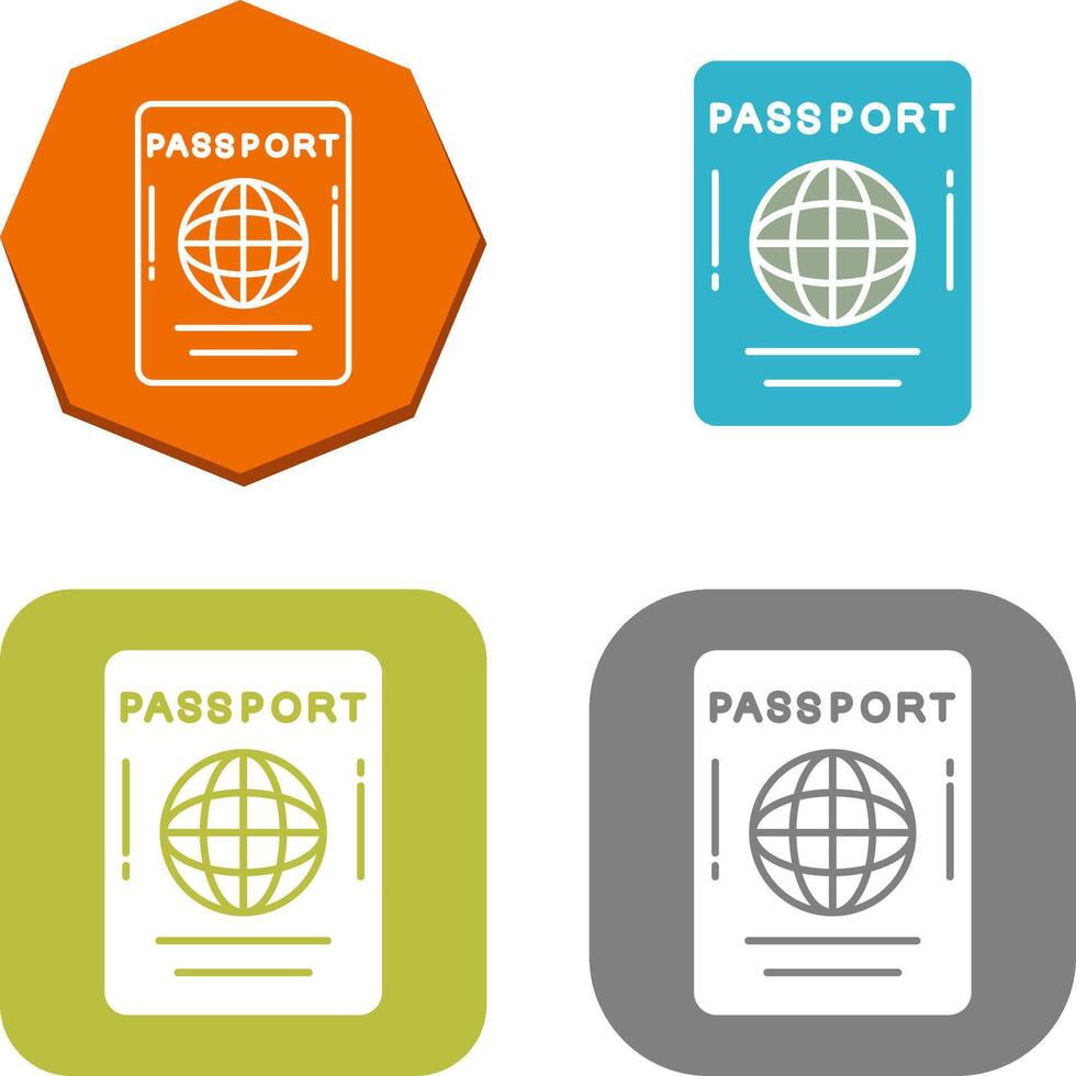 Passport Icon Design vector