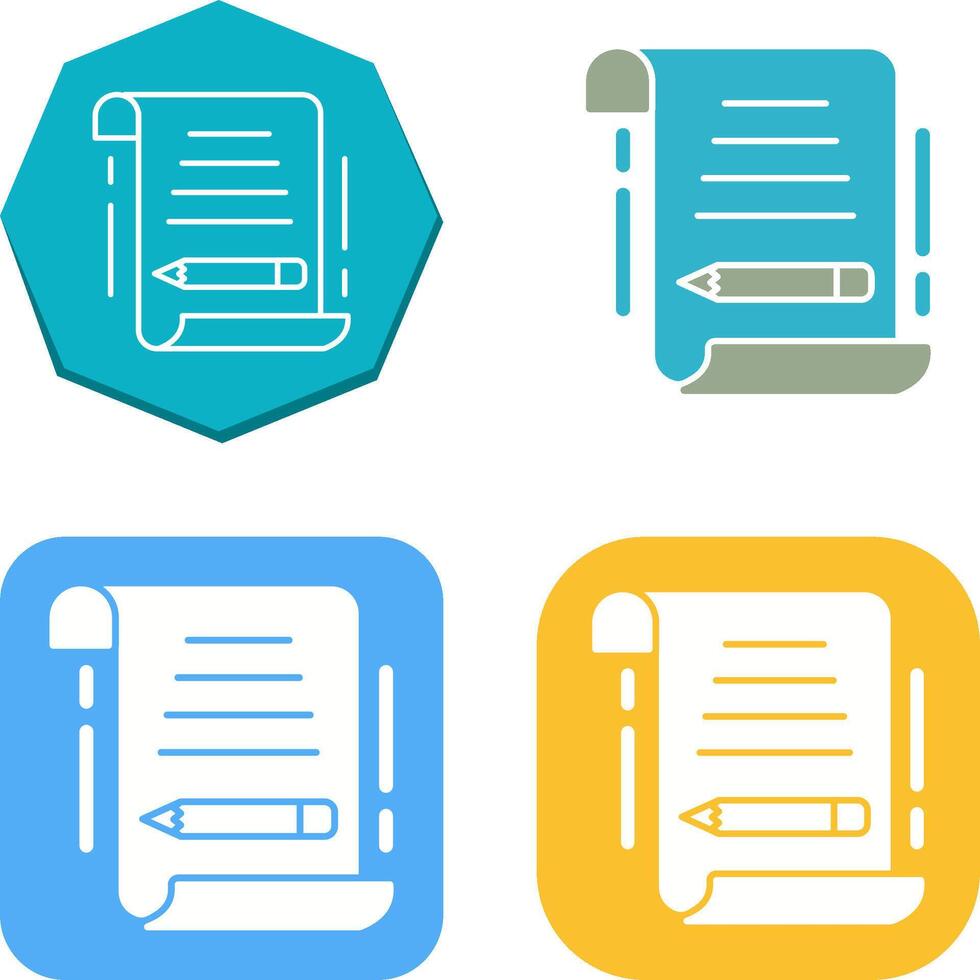 Write Icon Design vector