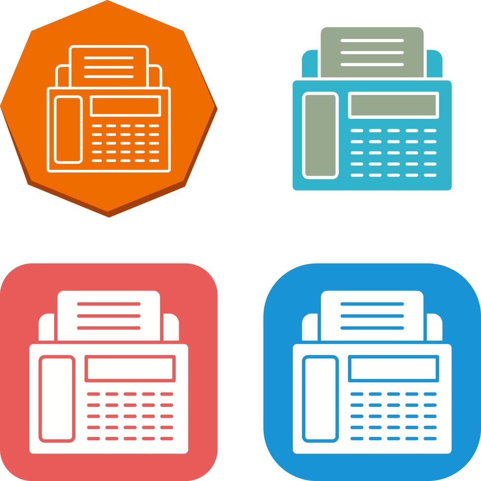 Fax Machine Icon Design vector