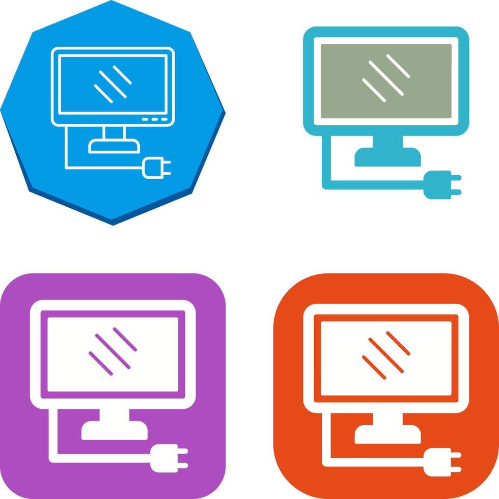 Monitor Icon Design vector