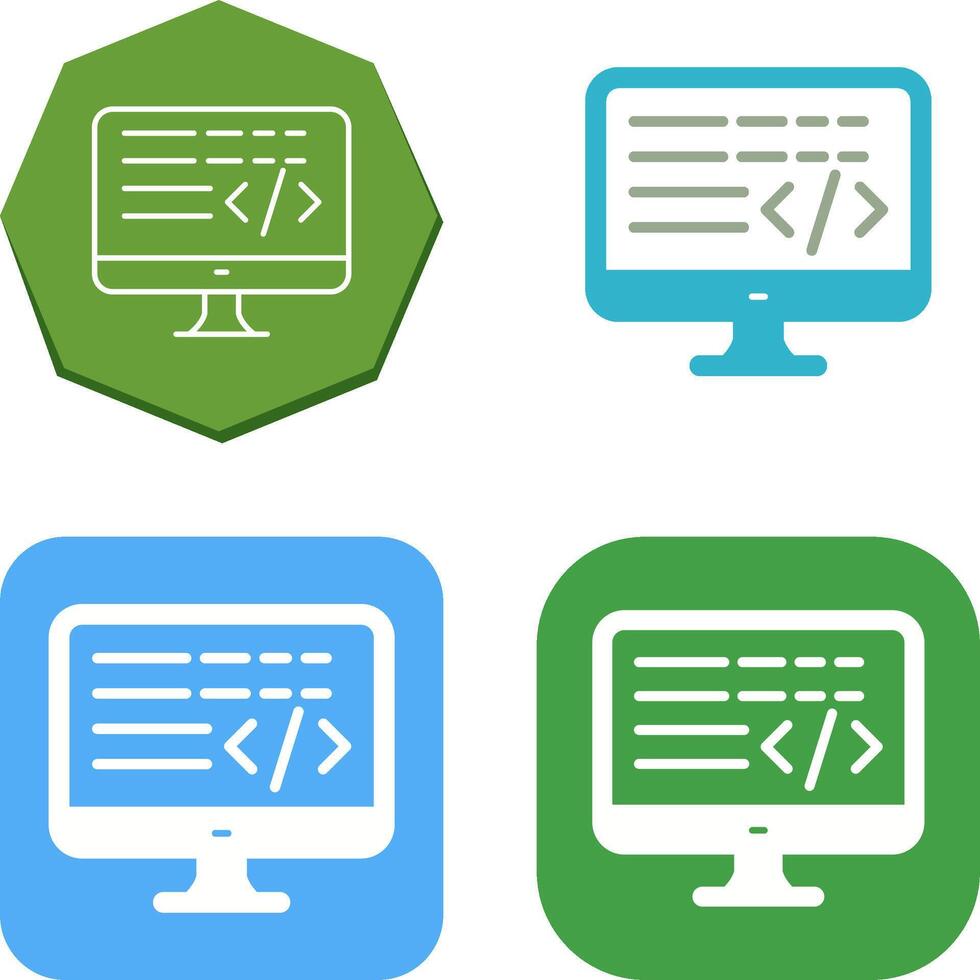 Coding Icon Design vector